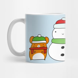 Hamster and Snowman Mug